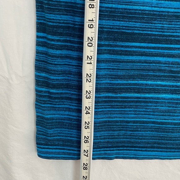 Point Zero Teal Striped Tee Men’s Medium - Picture 6 of 10